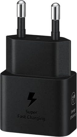 Hızlı şarj adaptörü, enerji tasarruflu şarj cihazı, USB-C veri kablosu, 25 Watt, siyah, EP-T2510X