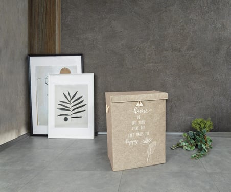Kapısı Keçe Çok Amaçlı Kapaklı Düzenleyici Kutu 55 x 41 x 30 Cm (Mega, Bej)