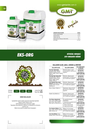 Exs-Org 1 Lt (Bitkisel Menşeli Sıvı Organik Gübre)