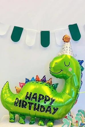Büyük Dinozor Balon Happy Birthday Yazılı 97cm