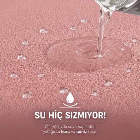 Pudra Sıvı Geçirmez Alez - Tek-Çift Kişilik - Mikrofiber Kumaş - Fitted (Yatağı Saran) - Yatak Koruyucu - 150x200 - Makinede Yıkanabilir