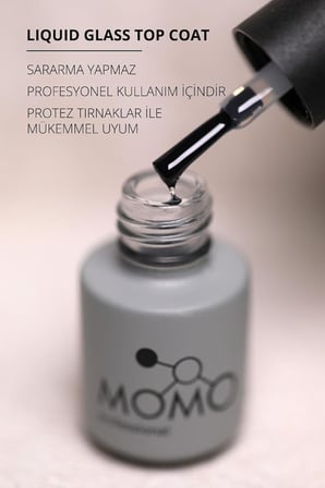 professional Kalıcı Oje İçin Liquid Glass Top Coat 4 ml