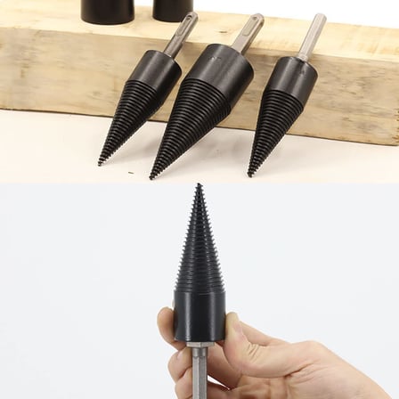 32mm Yakacak Odun Doğrama Matkap Ucu Ahşap Yarma Aracı Koni Kütük Bölücüler Elektrikli Kereste Kırma Makinesi Yakacak Odun Doğrayıcı Kırıcı Uçları Aksesuar