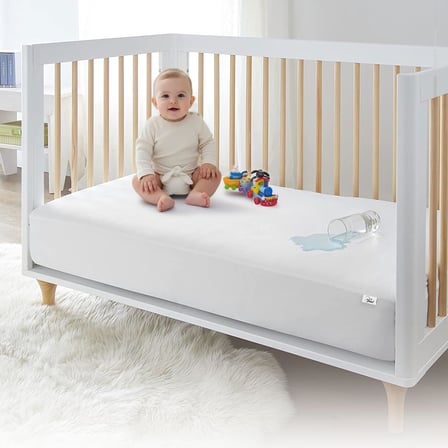 Home%100 Pamuklu, Sıvı Geçirmez Bebek Alezi,Bebek Alez Yatak Koruyucu, Çocuk Yatak Koruyucu Alezi,Park Beşik Yatak Alezi,Park Beşik Yatak Koruyucu (80x130)