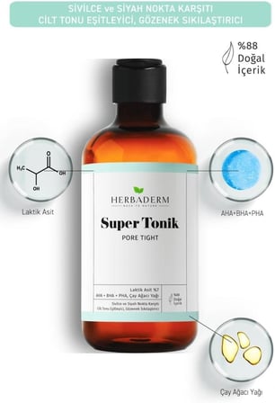 Pore Tight Sivilce, Siyah Nokta Karşıtı Super Tonik Laktik Asit %7