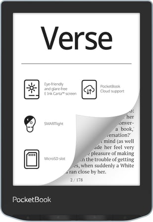 Verse Liseuse 8 Go Wifi Noir, Argent