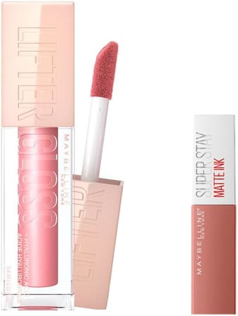 New York Lifter Gloss Nemlendirici Dudak Parlatıcısı 004 Silk & Mini Super Stay Matte Ink Likit Mat Ruj 65 Seductress Makyaj Seti