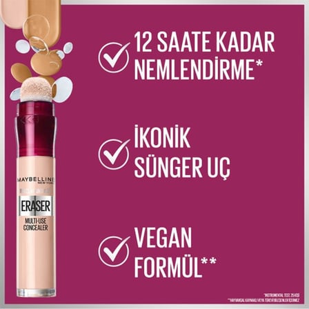 New York Instant Anti Age Eraser Kapatıcı 00 Ivory & Mini Super Stay Matte Ink Likit Mat Ruj 20 Pioneer Makyaj Seti