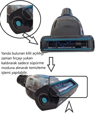 Mini Turbo Başlık Evcil Hayvan Tüy Toplayıcı Dik Süpürge Fantom P1200 ile Uyumlu