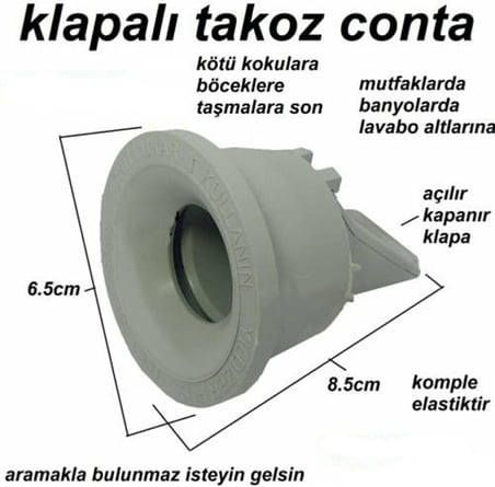 Önleyici Gider Lavabo Sifonu Kokumatik Çekvalfi Adaptör Kokuya Ve Haşereye Son