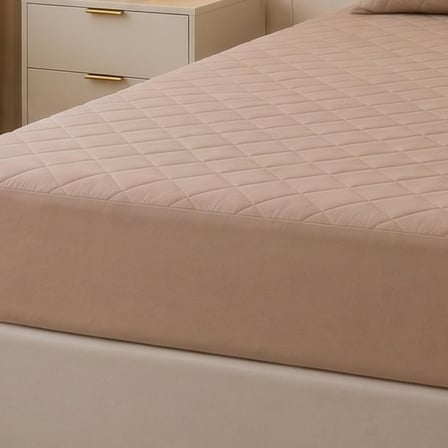 Yatak Koruyucu Alez Kapitone Kahverengi Renk%100 Pamuk Fitted Alez Çarşaf 160 X 200