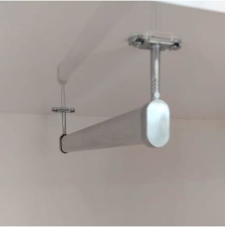 40 Cm Dolap Içi Oval Elbise Askı Borusu 2 Adet Tavan Askı Aparatı Vidaları