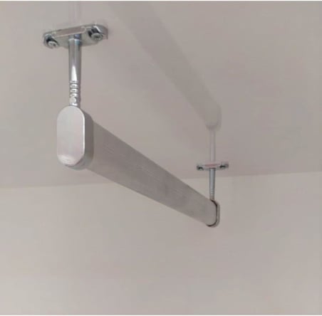 40 Cm Dolap Içi Oval Elbise Askı Borusu 2 Adet Tavan Askı Aparatı Vidaları
