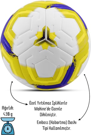 Futbol Topu Premiera Sert Zemin Halı Saha Futbol Topu Hibrit Sarı No:5
