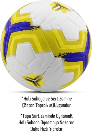 Futbol Topu Premiera Sert Zemin Halı Saha Futbol Topu Hibrit Sarı No:5