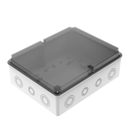 Şeffaf Buat Kutusu, Bağlantı Kutusu, Dağıtım Kutusu IP65 Su Geçirmez 230 x 290 x 100 mm Muhafaza Kutusu POLİ 032-2923-Ş
