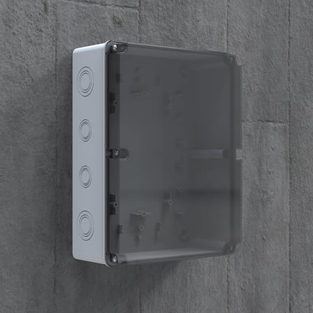 Şeffaf Buat Kutusu, Bağlantı Kutusu, Dağıtım Kutusu IP65 Su Geçirmez 230 x 290 x 100 mm Muhafaza Kutusu POLİ 032-2923-Ş