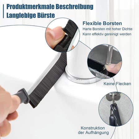sert kıllı köşe temizleme fırçası, asma delikli yarık temizleme fırçası, sert kıllı derz temizleme fırçası, derz fırçası, dar fırça, banyo fayansları, pencere olukları için