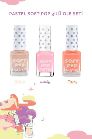Soft Pop 3'lü Oje Seti