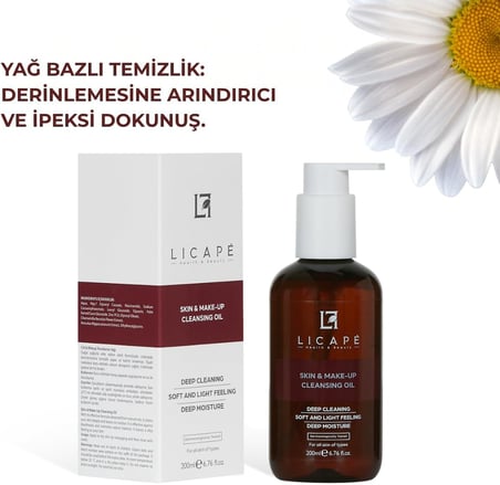İki Aşamalı Cilt ve Makyaj Temizleme Yağı – Derinlemesine Temizlik, Çift Fazlı Makyaj Çıkarıcı, Gözenek Arındırıcı ve Nemlendirici Yüz Temizleyici – 200 ml