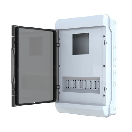 Kutusu 15 Sigortalı Monofaze/Trifaze Sıva Üstü Sayaç Kutusu IP65 35.5 x 56 x 14.3 cm POLİ 017