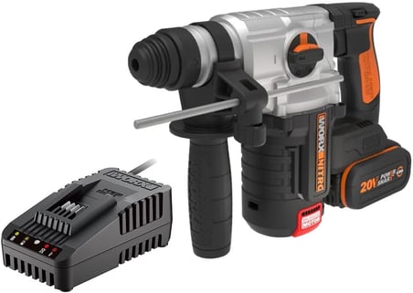 WX380.9C 20Volt 2.0Ah. 2.2J Li-ion Tek Akülü Şarjlı Profesyonel SDS-Plus Pnömatik Kırıcı/Delici
