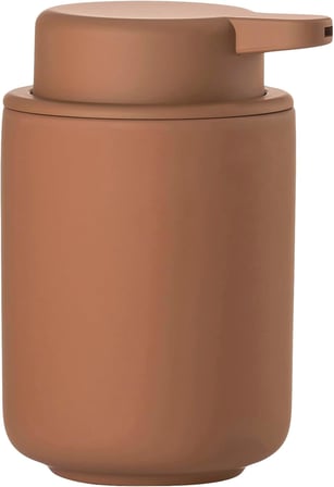 Denmark Ume sıvı sabun dispenseri, seramik/seramik Soft Touch kaplamalı, İskandinav tasarım, 250 ml, yükseklik 12,8 cm, terakota