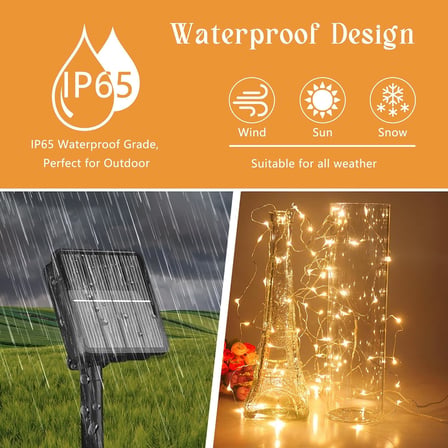 Dış Mekan için Solar String Işıklar, 200 LED 72 Ft Güneş Işığı Dış Mekan Su Geçirmez 8 Modlu, Güneş Işığı Dış Mekan Veranda Ağacı Noel Partisi Düğün Dekoru için (Sıcak Beyaz)