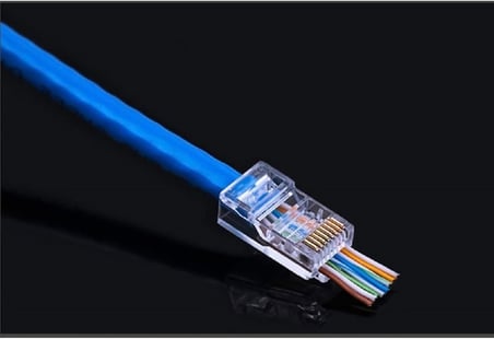 Adet Yeni Nesil Delikli Cat6 Ez Rj45 Konnektör Utp Jack (100 Adet) Yeni Nesil Delikli