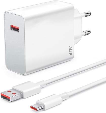 Xiaomi uyumlu 67w usb adaptör ve 1mt Usb Typec Kablo şarj seti