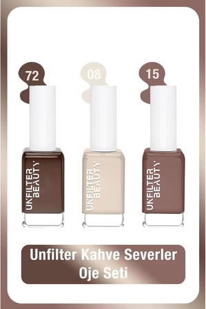 Unfılter Beauty No:08 + No:15 + No:72 Oje Seti