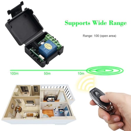 12 V Tek Kanallı Röle Modülü Evrensel Olmayan Anahtar RF Röle Alıcı+1 Uzaktan Kumanda