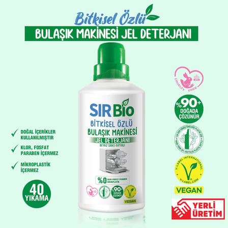 Bio Bulaşık Makinesi Deterjanı 1000 ml 4'lü Set Bitkisel Özlü Jel