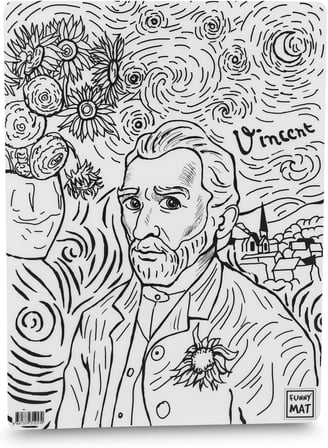 Çocuk Funny Mat Vincent Van Gogh & Salvador Dali, 30X40Cm