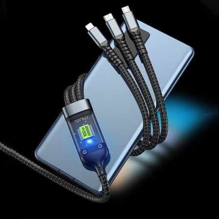 Usb Kablosu Hizli Sarj, Seffaf Aydinlik 100W Super Hizli Sarj Kablosu, Dayanikli Naylon Orgu, Tip C, İ̇Phone Ve Android Cihazlar İ̇Cin Sarj Cozumu