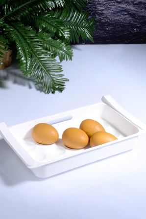 Eggo Pratik Geçmeli Mandallı Raf Yumurtalık 15'li Dolap Içi Yumurta Saklama Kutusu