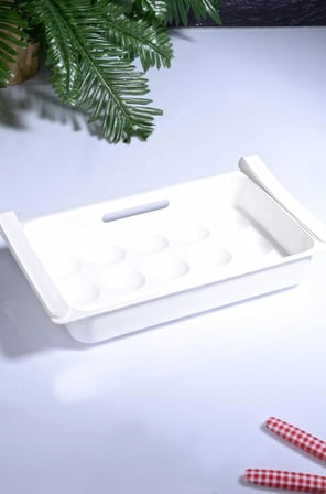 Eggo Pratik Geçmeli Mandallı Raf Yumurtalık 15'li Dolap Içi Yumurta Saklama Kutusu