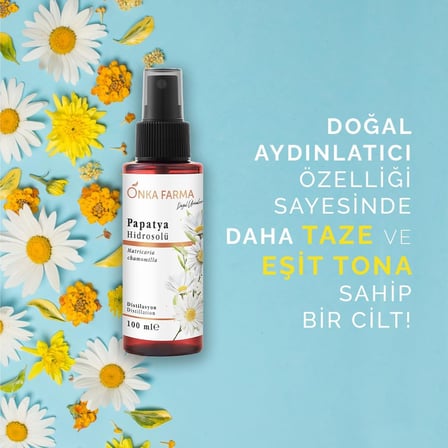 farma doğal ürünler Gül Mayası - Suyu - Hidrosolü Tonik Yağı Alınmamış Içerik 100 ml (Papatya)