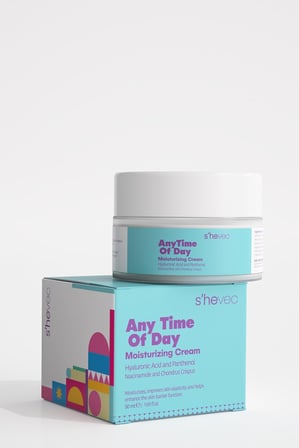 Vec ANY TIME OF DAY – 5 Kompleks Hyalüronik Asit İçeren 48 Saat Etkili Nemlendirici Cilt Bakım Kremi