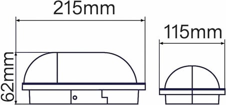 15W Siyah IP65 Oval LED Tavan ve Duvar Lambası | 1500 Lümen Beyaz Işık | Su ve Toz Geçirmez Banyo Bahçe Balkon Aydınlatma Armatürü 220V