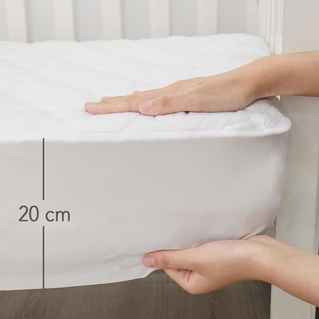 Home%100 Pamuklu Kapitone Sıvı Geçirmez Yatak Koruyucu Alez 60x120 cm Fitted Full Kenar