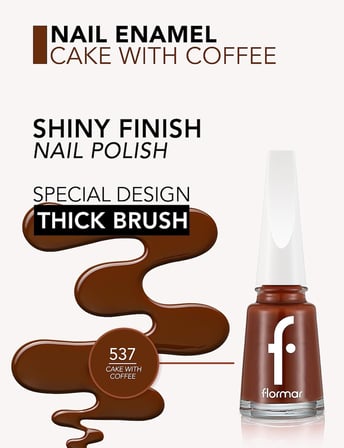 Klasik Parlak Bitişli Yüksek Pigmentli Oje - Nail Enamel -537 Cake Wıth Coffee- 8682536047807