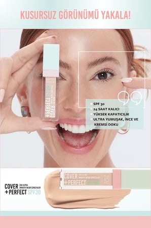 By Pastel Cover Perfect Concealar SPF30 Ultra Kapatıcı, 306 Caramel