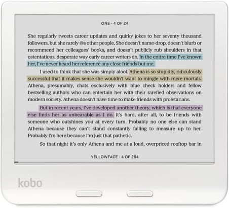 Ink Kaleido™ 3 Ekranlı E-Kitap Okuyucu, 7 inç, Renkli, Parlama Yok, Bildirim Yok