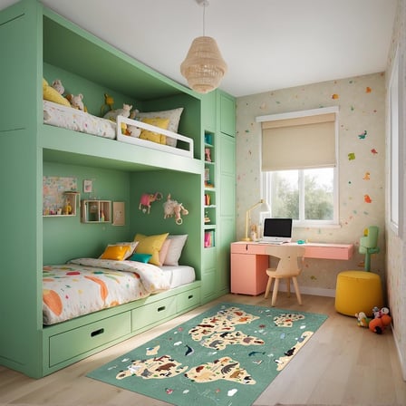 Kadife Çocuk Odası Halısı 120x180 | Kaymaz Pamuk Taban Yıkanabilir