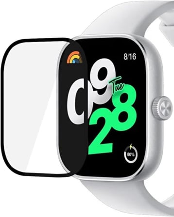 Xiaomi Redmi Watch 4 Tam Kaplayan Kavisli Ekran Koruyucu 3D Pet Film - Siyah AL3385