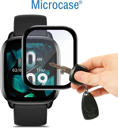 Xiaomi Redmi Watch 4 Tam Kaplayan Kavisli Ekran Koruyucu 3D Pet Film - Siyah AL3385
