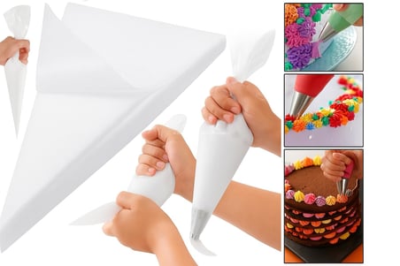 50 Adet Tek Kullanımlık Krema Sıkma Torbası - Profesyonel Pasta ve Tatlı Süsleme İçin Dayanıklı Glazür Torbaları