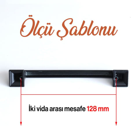 128 mm Siyah Kulp Metal Mutfak Mobilya Çekmece Dolabı Dolap Kulpları Kapak Kulbu Kulpu 12.8 cm