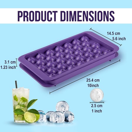 Küre Buz Kalıbı 33 Adet Buz - Yuvarlak buz kalıbı, Shot Bardağı Buz Kalıbı, Bardak Buz Kalıbı, Buz Kabı, Buzluk Kabı (1, Pembe, 33 PCS)